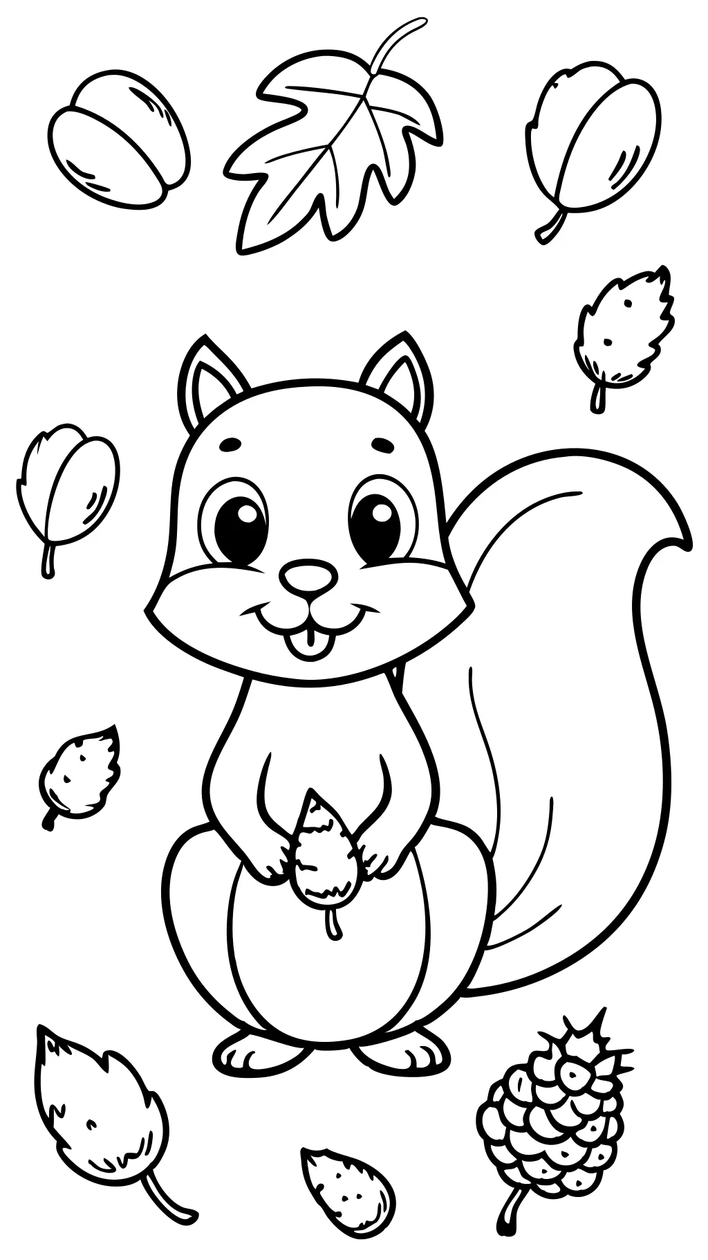 cute squirrel coloring pages